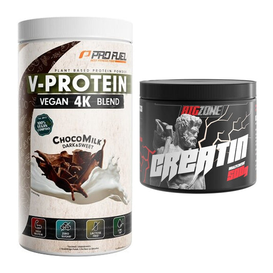 Muskelaufbau-Set: ProFuel V-PROTEIN vegan 4K blend + Big Zone Creatin – alle enthaltenen Artikel