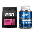 Muskelaufbau-Set: ESN Designer Whey + EFX Kre-Alkalyn Hardcore – alle enthaltenen Artikel