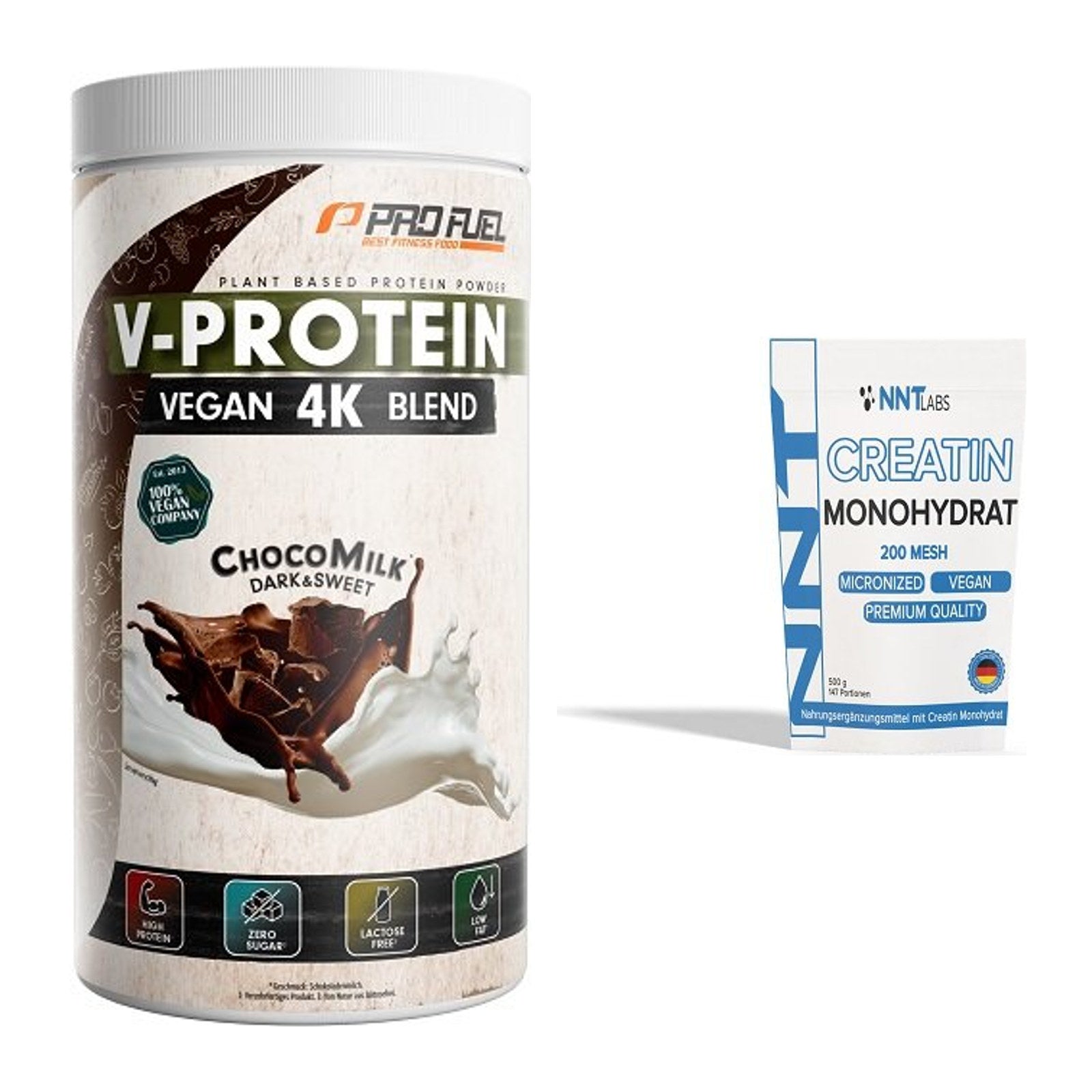 Muskelaufbau-Set: ProFuel V-PROTEIN vegan + NNT Creatin Monohydrat – alle enthaltenen Artikel