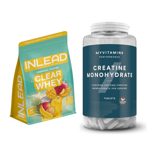 Set za izgradnju mišića: INLEAD Clear Whey + MyProtein MyVitamins - sve stavke uključene