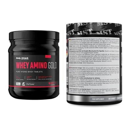 Muskelaufbau-Set: Body Attack Whey Amino + MST Creatin Monohydrate – alle enthaltenen Artikel
