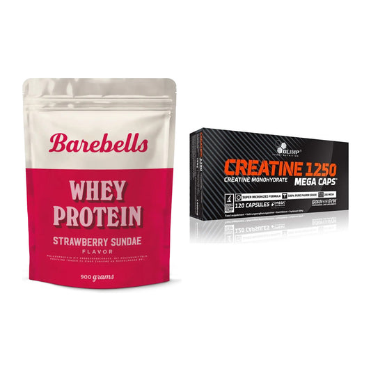 Muskelaufbau-Set: Barebells Whey Protein + Olimp Creatine Mega Caps – alle enthaltenen Artikel
