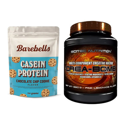 Muskelaufbau-Set: Barebells Casein Protein + Scitec Crea-Bomb – alle enthaltenen Artikel