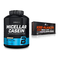 Muskelaufbau-Set: BioTech Micellar Casein + Olimp Kre Alkalyn 2500