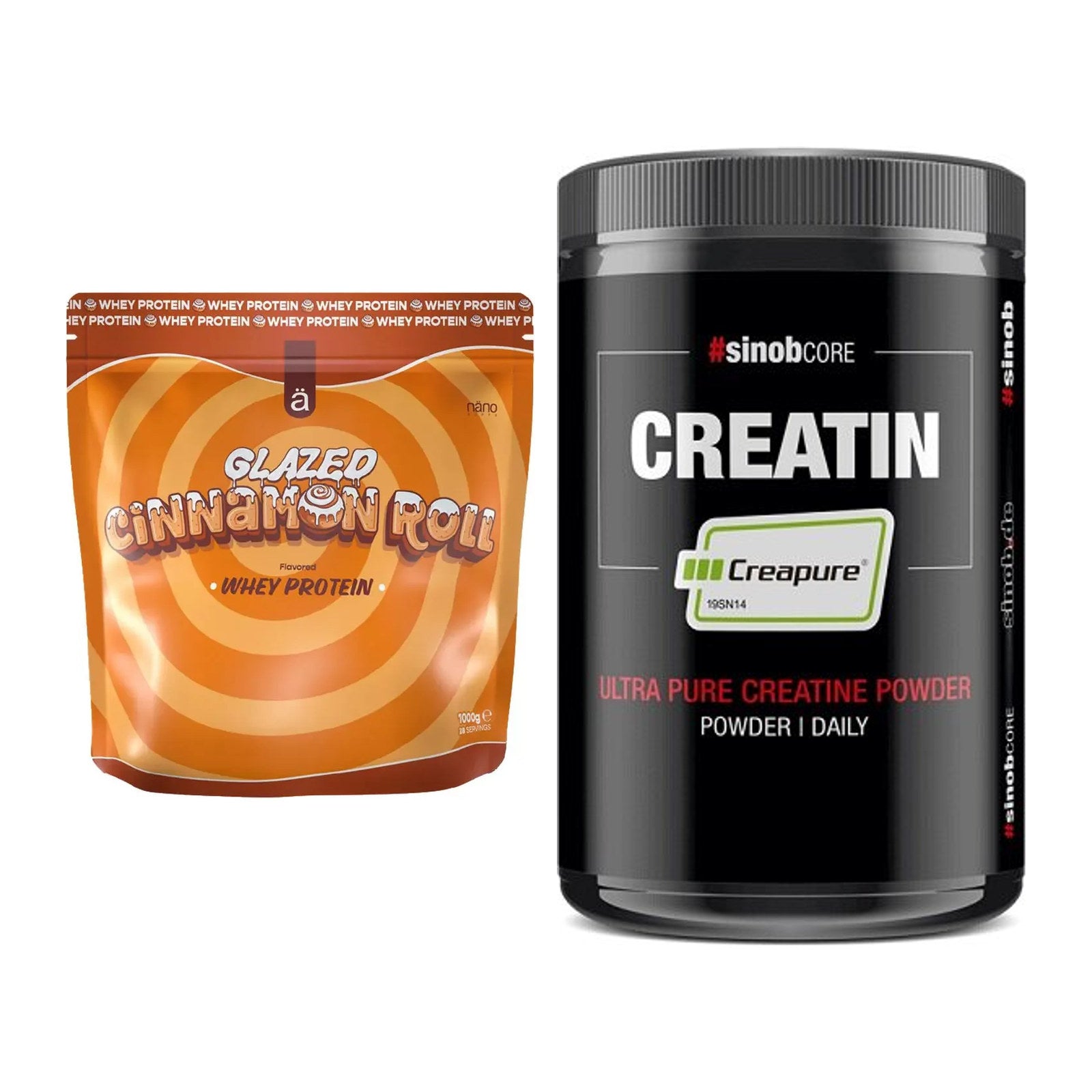 Muskelaufbau-Set: Nanosupps Whey Protein + Sinob Creatin CREAPURE – alle enthaltenen Artikel