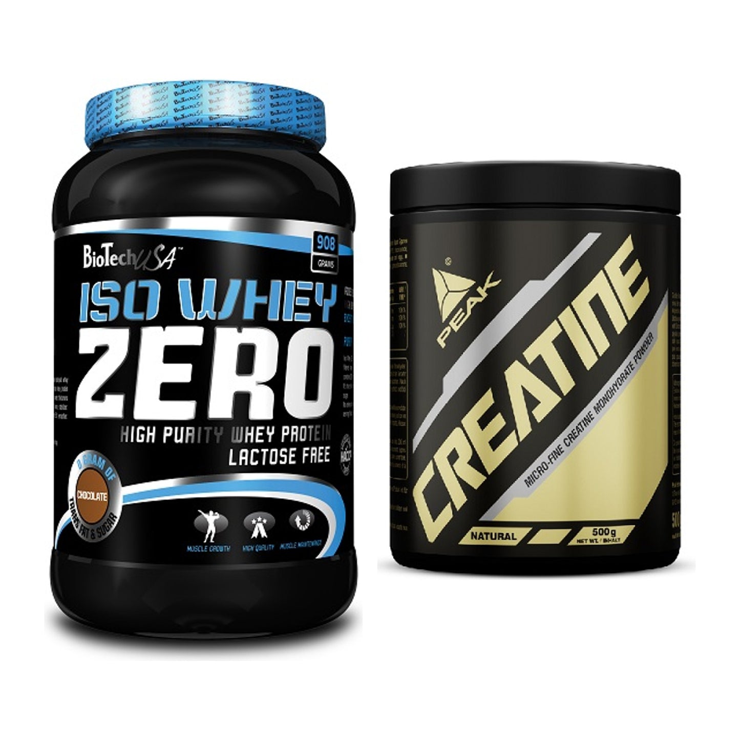 Muskelaufbau-Set: BioTech Iso Whey Zero + Peak Creatin Powder – alle enthaltenen Artikel