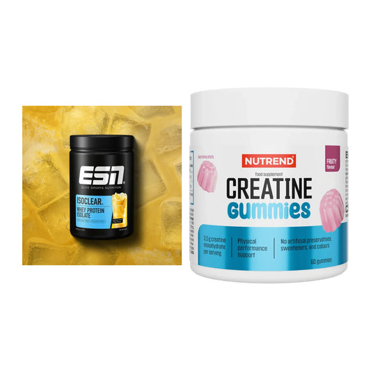 Muskelaufbau-Set: ESN ISOCLEAR Whey + Nutrend Creatine Gummies – alle enthaltenen Artikel