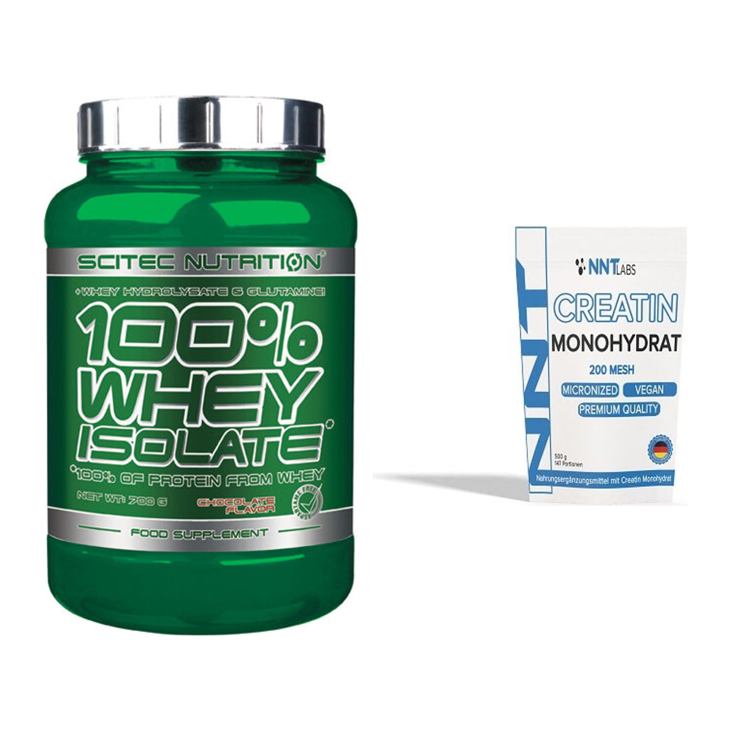 Muskelaufbau-Set: Scitec Whey Isolate + NNT Creatin Monohydrat – alle enthaltenen Artikel