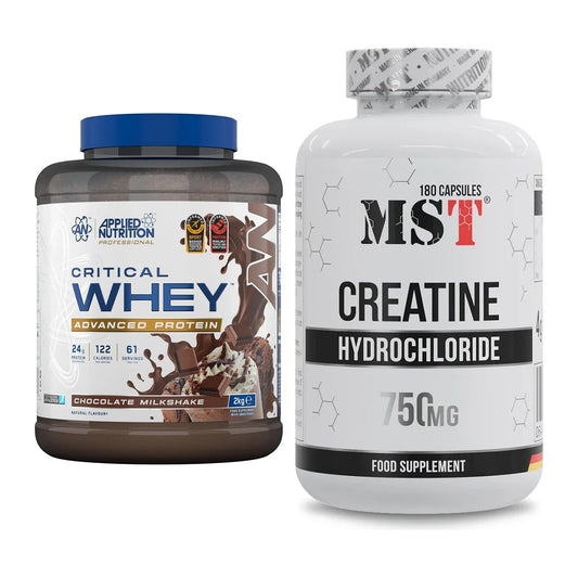 Muskelaufbau-Set: Applied Nutrition Critical Whey + MST Creatine HCL – alle enthaltenen Artikel