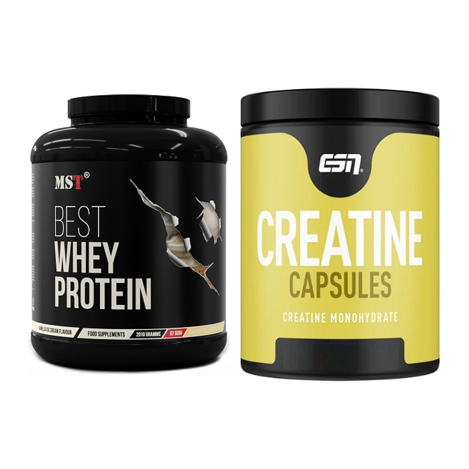 Muskelaufbau-Set: MST Best Whey Protein + ESN Ultrapure Creatine – alle enthaltenen Artikel