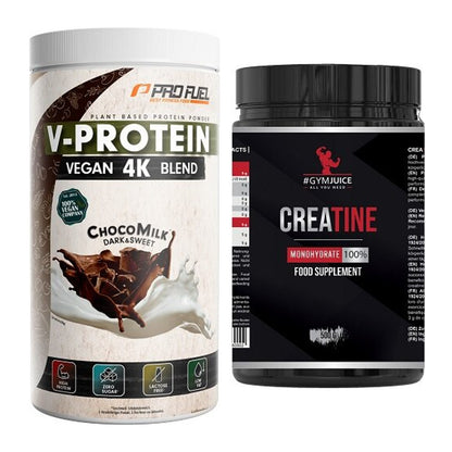 Muskelaufbau-Set: ProFuel V-PROTEIN vegan + #GYMJUICE Creatine – alle enthaltenen Artikel
