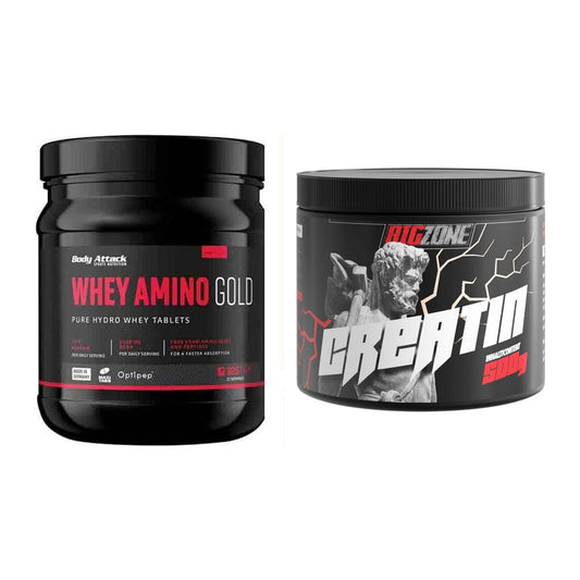 Muskelaufbau-Set: Body Attack Whey Amino Gold + Big Zone Creatin – alle enthaltenen Artikel