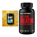 Muskelaufbau-Set: ESN ISOCLEAR Whey + Body Attack 100% Pure – alle enthaltenen Artikel