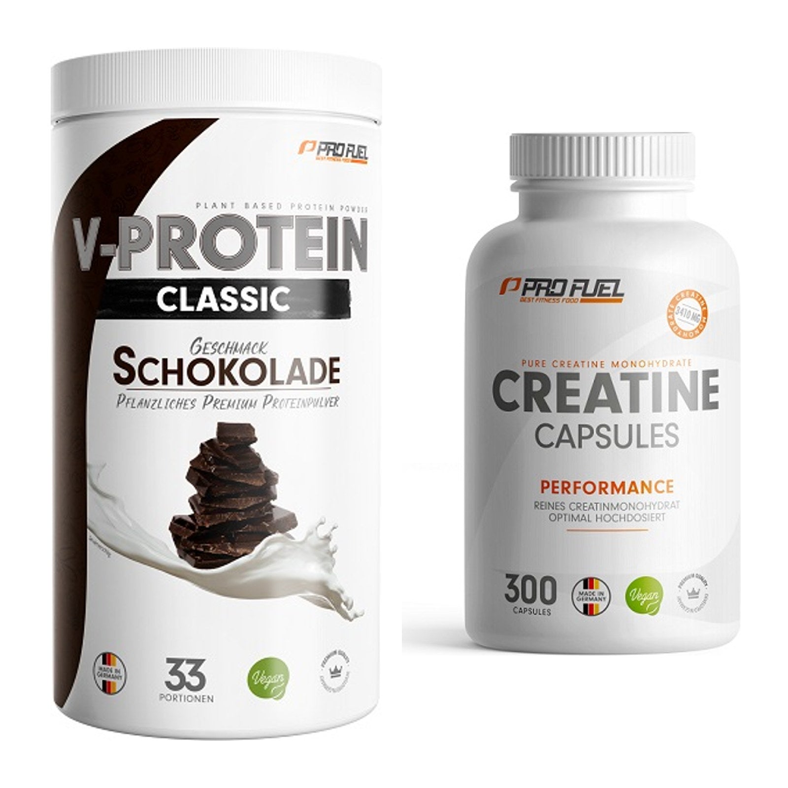 Muskelaufbau-Set: ProFuel VEGAN PROTEIN + ProFuel Creatine Monohydrate – alle enthaltenen Artikel