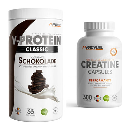 Muskelaufbau-Set: ProFuel VEGAN PROTEIN + ProFuel Creatine Monohydrate – alle enthaltenen Artikel