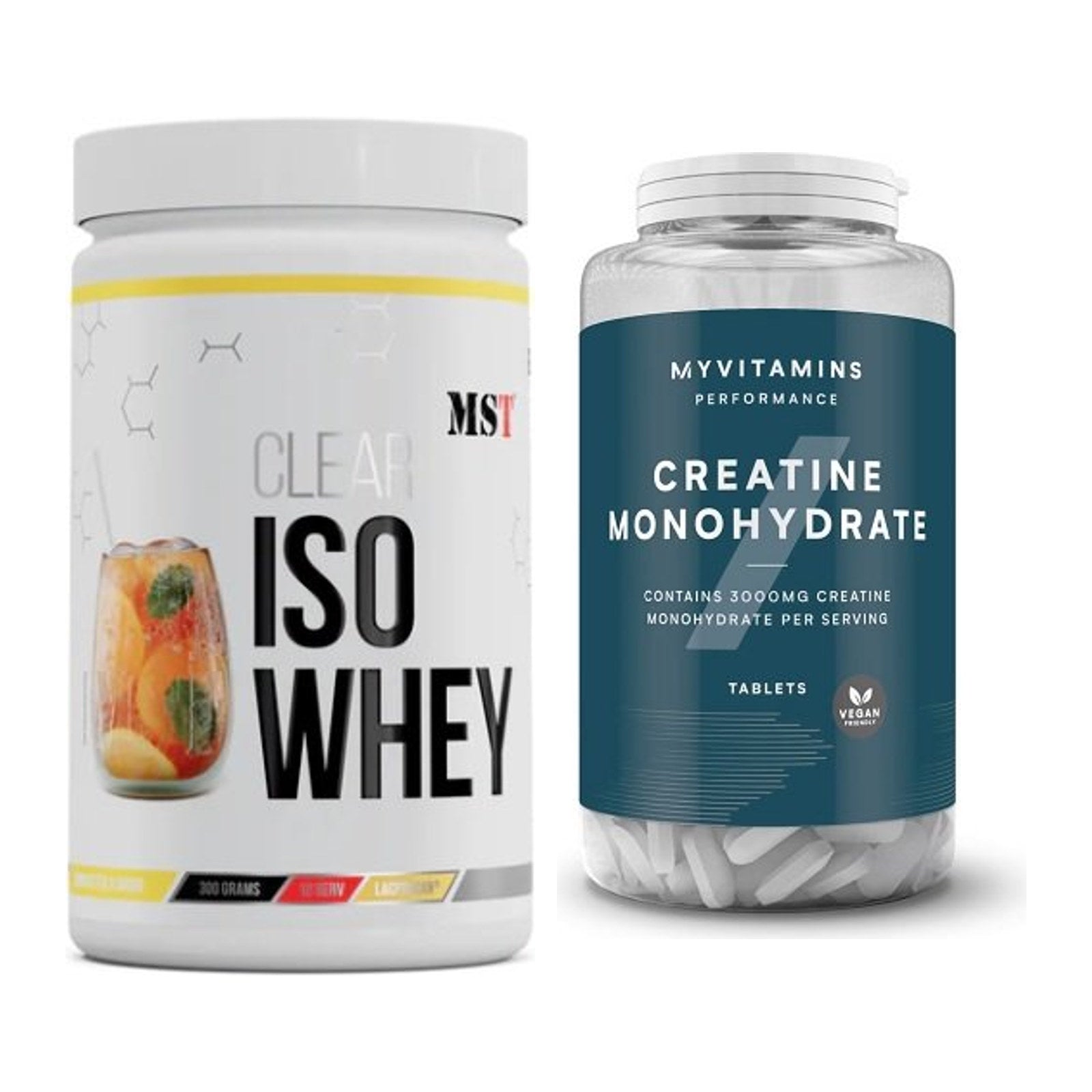 Muskelaufbau-Set: MST Iso Clear + MyProtein MyVitamins Creatine – alle enthaltenen Artikel