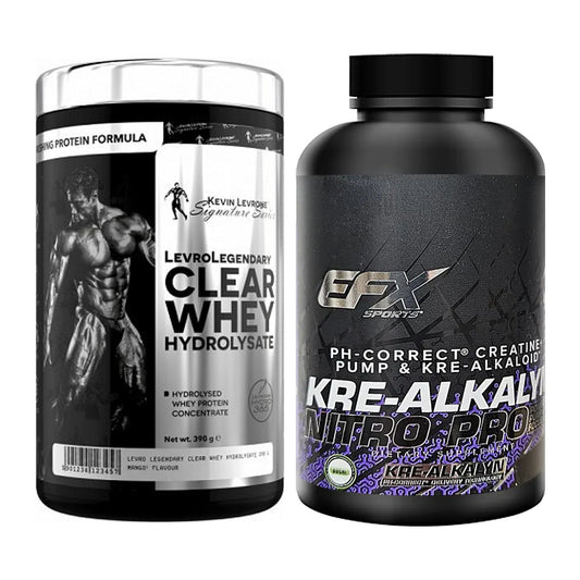 Muskelaufbau-Set: Kevin Levrone Clear Whey + EFX Kre-Alkalyn Nitro PRO – alle enthaltenen Artikel