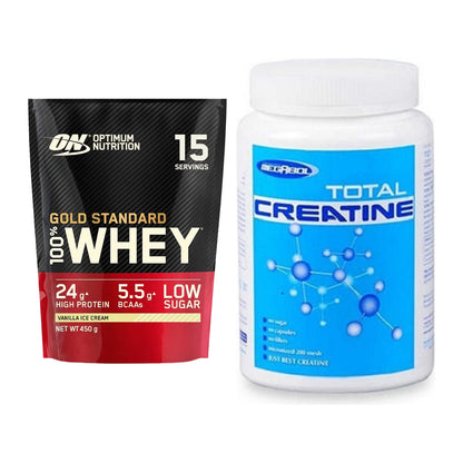 Muskelaufbau-Set: ON Whey Gold Standard + Megabol Total Creatine – alle enthaltenen Artikel