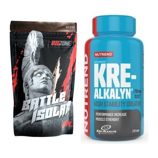 Muskelaufbau-Set: Big Zone Battle Isolate + Nutrend Kre-Alkalyn – alle enthaltenen Artikel