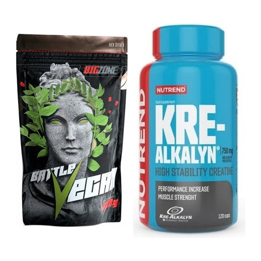 Muskelaufbau-Set: Big Zone Battle Vegan + Nutrend Kre-Alkalyn – alle enthaltenen Artikel