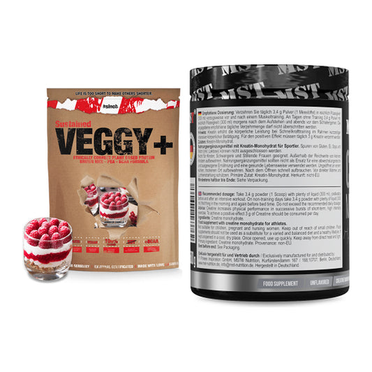 Muskelaufbau-Set: Sinob VEGGY + VEGAN + MST Creatin Monohydrate – alle enthaltenen Artikel