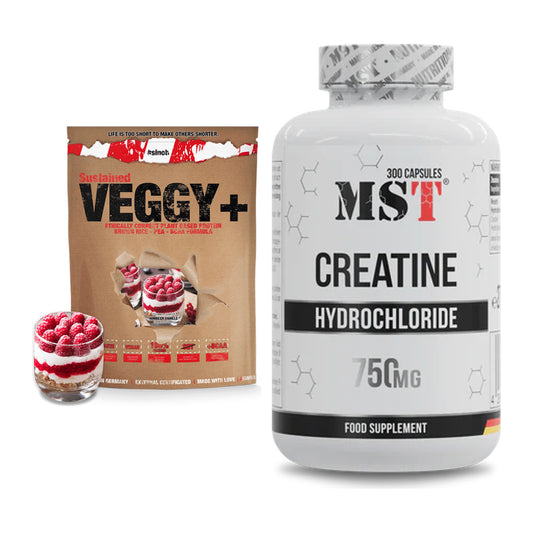 Muskelaufbau-Set: Sinob VEGGY + VEGAN PROTEIN + MST Creatine HCL – alle enthaltenen Artikel