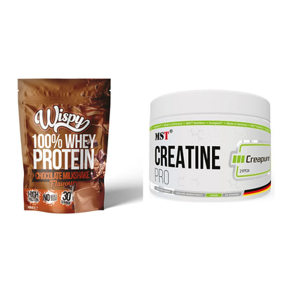 Muskelaufbau-Set: Wispy Whey 100% + MST Creatin Pro CREAPURE – alle enthaltenen Artikel