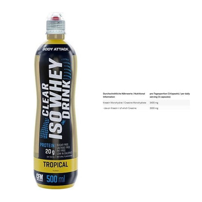 Muskelaufbau-Set: Body Attack Clear Iso + INLEAD Creatine – alle enthaltenen Artikel
