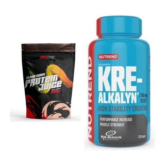 Muskelaufbau-Set: Big Zone Clear Whey + Nutrend Kre-Alkalyn – alle enthaltenen Artikel
