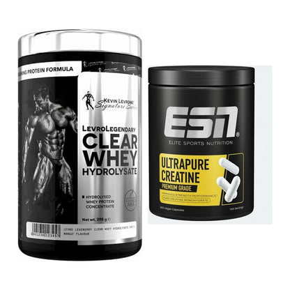 Комплект за изграждане на мускули: Kevin Levrone Clear Whey + ESN Ultrapure Creatine - всички артикули са включени