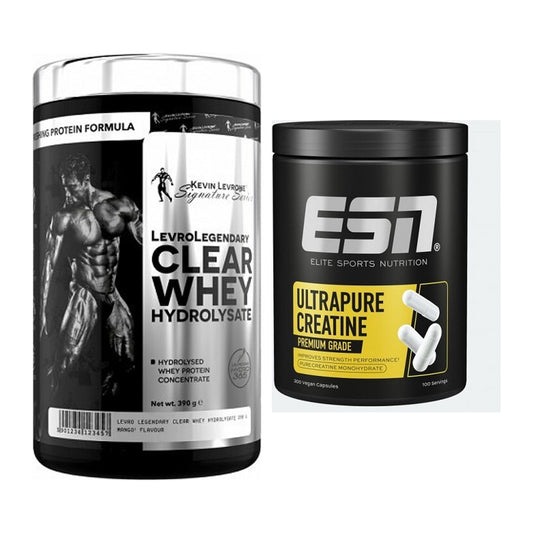 Muskelaufbau-Set: Kevin Levrone Clear Whey + ESN Ultrapure Creatine – alle enthaltenen Artikel