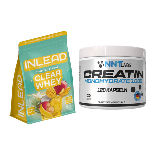 Muskelaufbau-Set: INLEAD Clear Whey Isolate + NNT Creatin 1000 mg – alle enthaltenen Artikel
