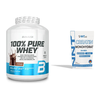 Muskelaufbau-Set: BioTech 100% Pure Whey + NNT Creatin Monohydrat – alle enthaltenen Artikel