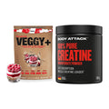 Muskelaufbau-Set: Sinob VEGGY + VEGAN + Body Attack 100% Pure – alle enthaltenen Artikel