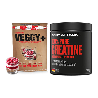 Muskelaufbau-Set: Sinob VEGGY + VEGAN + Body Attack 100% Pure – alle enthaltenen Artikel
