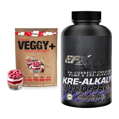 Muskelaufbau-Set: Sinob VEGGY + VEGAN + EFX Kre-Alkalyn Nitro – alle enthaltenen Artikel