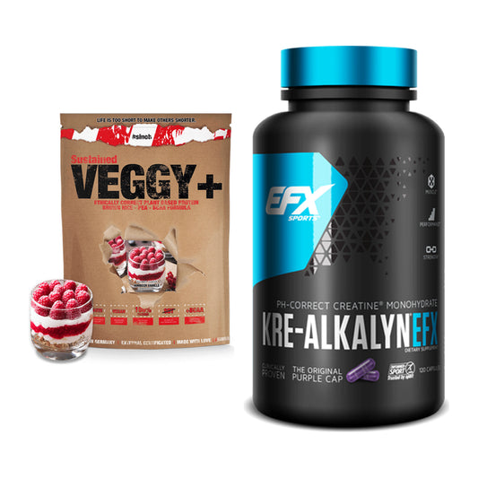 Muskelaufbau-Set: Sinob VEGGY + VEGAN PROTEIN 900G + EFX Kre-Alkalyn – alle enthaltenen Artikel