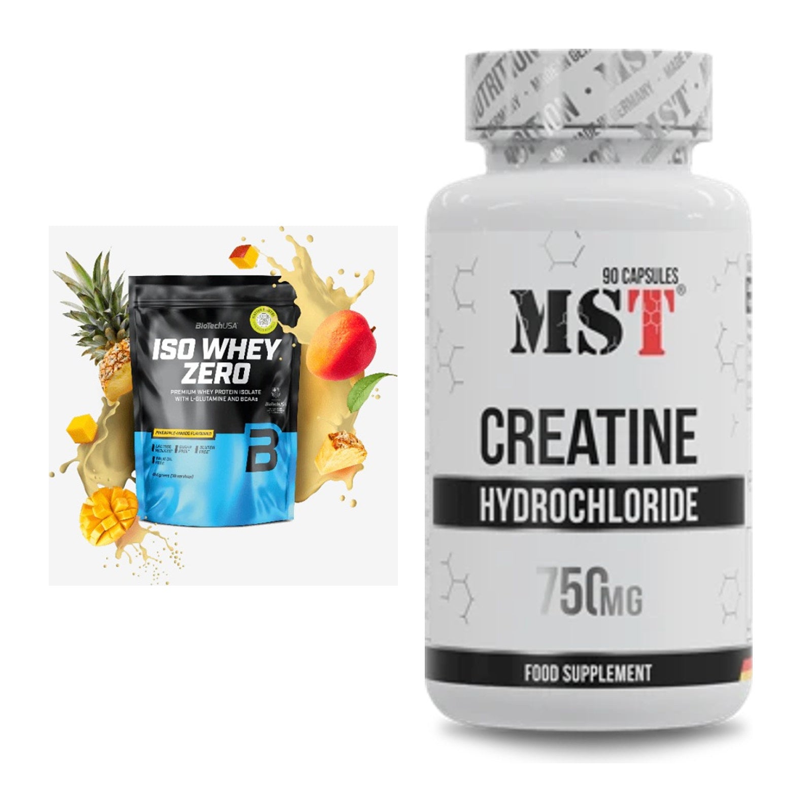 Muskelaufbau-Set: BioTech Iso Whey Zero + MST Creatin HCL – alle enthaltenen Artikel