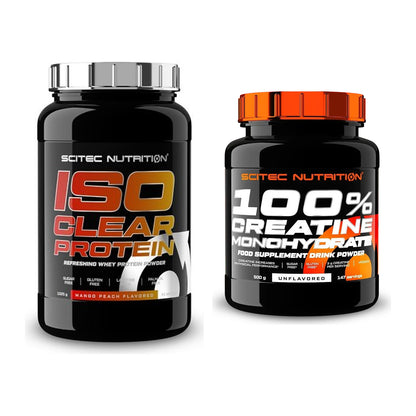 Muskelaufbau-Set: Scitec IsoClear Protein + Scitec Creatine – alle enthaltenen Artikel