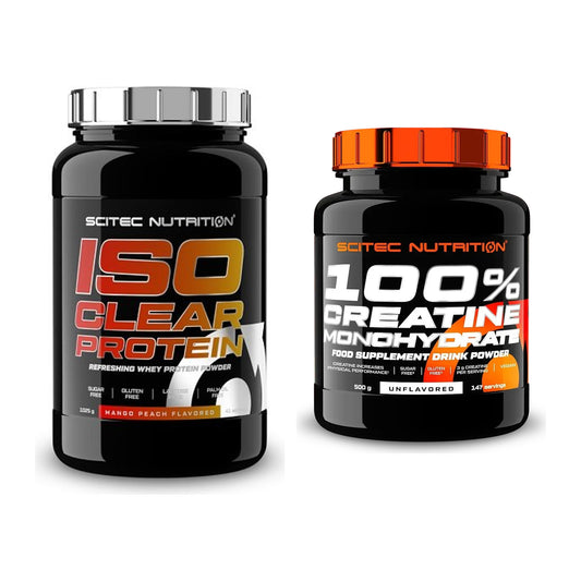 Muskelaufbau-Set: Scitec IsoClear Protein + Scitec Creatine – alle enthaltenen Artikel