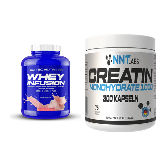 Muskelaufbau-Set: Scitec Whey Infusion + NNT Creatin 1000 mg – alle enthaltenen Artikel