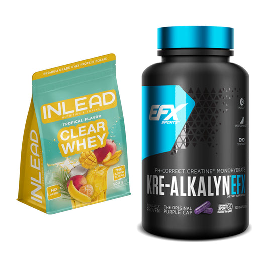 Muskelaufbau-Set: INLEAD Clear Whey Isolate + EFX Kre-Alkalyn – alle enthaltenen Artikel