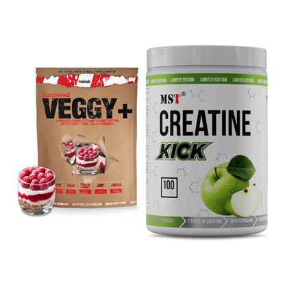 Muskelaufbau-Set: Sinob VEGGY + VEGAN PROTEIN + MST Creatine Kick – alle enthaltenen Artikel