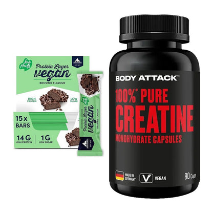 Muskelaufbau-Set: Multipower Vegan Protein + Body Attack 100% Pure – alle enthaltenen Artikel