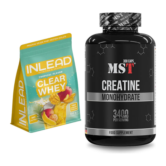 Muskelaufbau-Set: INLEAD Clear Whey Isolate + MST Creatine Monohydrate – alle enthaltenen Artikel