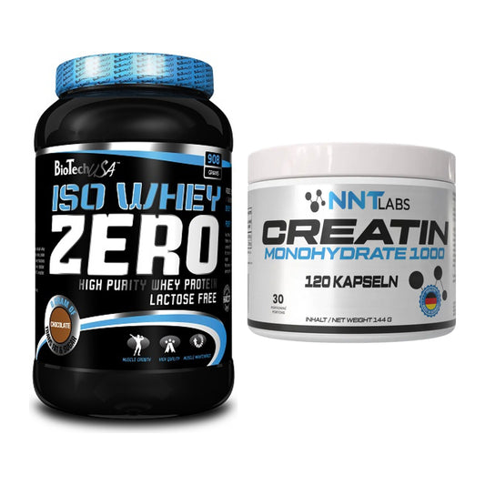 Muskelaufbau-Set: BioTech Iso Whey Zero + NNT Creatin 1000 mg – alle enthaltenen Artikel