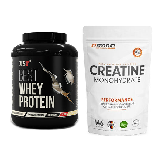 Muskelaufbau-Set: MST Best Whey Protein + ProFuel Creatine Monohydrate – alle enthaltenen Artikel