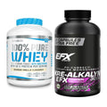 Muskelaufbau-Set: BioTech 100% Pure Whey + EFX Kre-Alkalyn 3000 – alle enthaltenen Artikel