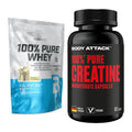 Muskelaufbau-Set: BioTech 100% Pure Whey + Body Attack 100% Pure – alle enthaltenen Artikel