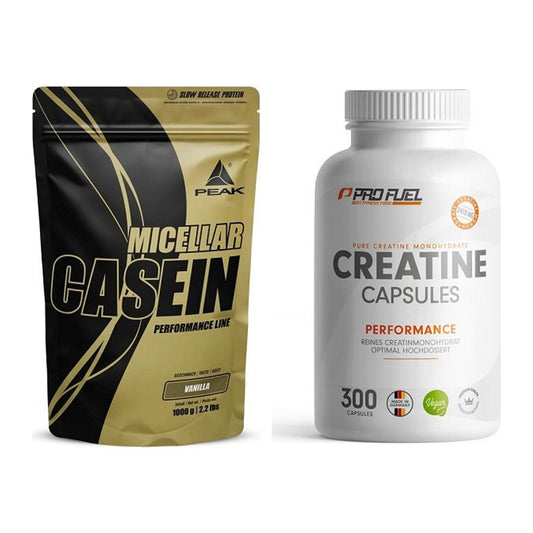 Muskelaufbau-Set: Peak Micellar Casein + ProFuel Creatine Monohydrate – alle enthaltenen Artikel